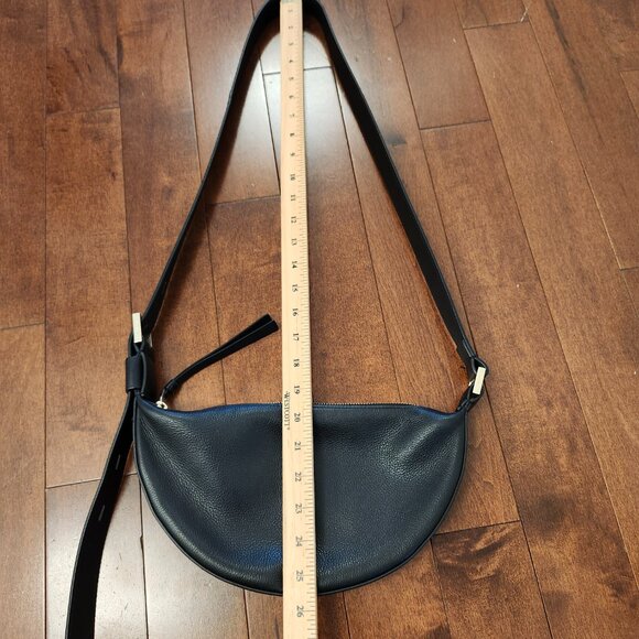 All Saints half moon black leather crossbody bag - Picture 3 of 15